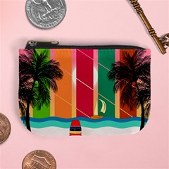 Digital Graphic Clip Art Beach Mini Coin Purse by Proyonanggan