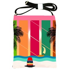 Digital Graphic Clip Art Beach Shoulder Sling Bag by Proyonanggan