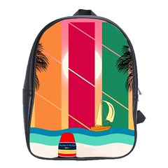 Digital Graphic Clip Art Beach School Bag (xl) by Proyonanggan