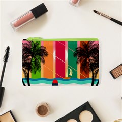 Digital Graphic Clip Art Beach Cosmetic Bag (xs) by Proyonanggan