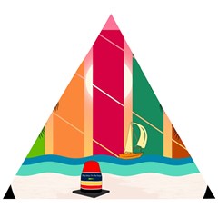 Digital Graphic Clip Art Beach Wooden Puzzle Triangle by Proyonanggan