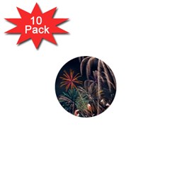 Firework Fireworks Display Lake 1  Mini Buttons (10 Pack)  by Proyonanggan