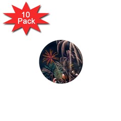 Firework Fireworks Display Lake 1  Mini Magnet (10 Pack)  by Proyonanggan