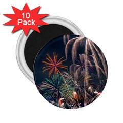 Firework Fireworks Display Lake 2 25  Magnets (10 Pack)  by Proyonanggan