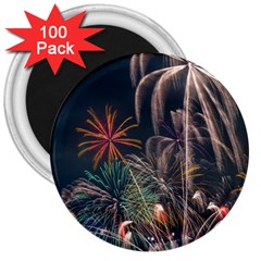 Firework Fireworks Display Lake 3  Magnets (100 Pack) by Proyonanggan