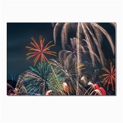 Firework Fireworks Display Lake Postcard 4 x 6  (pkg Of 10) by Proyonanggan