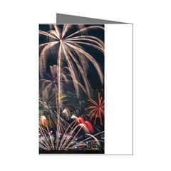 Firework Fireworks Display Lake Mini Greeting Cards (pkg Of 8)