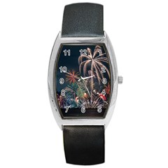 Firework Fireworks Display Lake Barrel Style Metal Watch by Proyonanggan