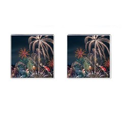 Firework Fireworks Display Lake Cufflinks (square) by Proyonanggan