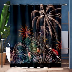 Firework Fireworks Display Lake Shower Curtain 60  X 72  (medium)  by Proyonanggan