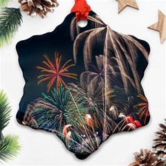 Firework Fireworks Display Lake Ornament (snowflake)