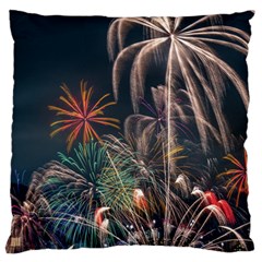 Firework Fireworks Display Lake Standard Premium Plush Fleece Cushion Case (one Side) by Proyonanggan