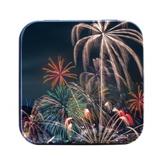 Firework Fireworks Display Lake Square Metal Box (black) by Proyonanggan