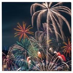 Firework Fireworks Display Lake Wooden Puzzle Square by Proyonanggan