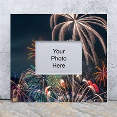 Firework Fireworks Display Lake White Wall Photo Frame 5  X 7  by Proyonanggan