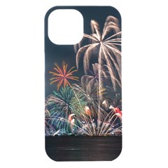 Firework Fireworks Display Lake Iphone 15 Black Uv Print Pc Hardshell Case