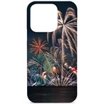 Firework Fireworks Display Lake iPhone 15 Pro Black UV Print PC Hardshell Case Front