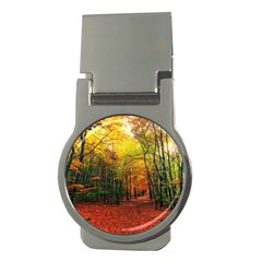 Forest Woods Autumn Nature Money Clips (round) 