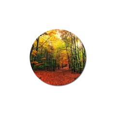 Forest Woods Autumn Nature Golf Ball Marker (4 Pack) by Proyonanggan