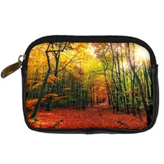 Forest Woods Autumn Nature Digital Camera Leather Case by Proyonanggan