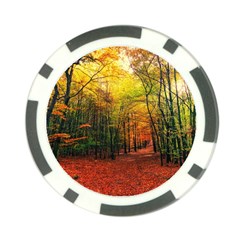 Forest Woods Autumn Nature Poker Chip Card Guard (10 Pack) by Proyonanggan