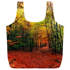 Forest Woods Autumn Nature Full Print Recycle Bag (xl) by Proyonanggan