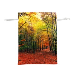 Forest Woods Autumn Nature Lightweight Drawstring Pouch (m) by Proyonanggan