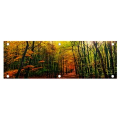 Forest Woods Autumn Nature Banner And Sign 6  X 2  by Proyonanggan