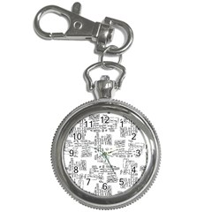 Blackboard Algorithms Black And White Pattern Key Chain Watches by dflcprintsclothing