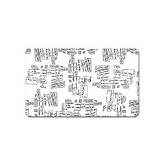 Blackboard Algorithms Black And White Pattern Magnet (name Card) by dflcprintsclothing