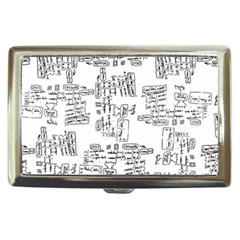 Blackboard Algorithms Black And White Pattern Cigarette Money Case by dflcprintsclothing