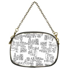 Blackboard Algorithms Black And White Pattern Chain Purse (two Sides) by dflcprintsclothing