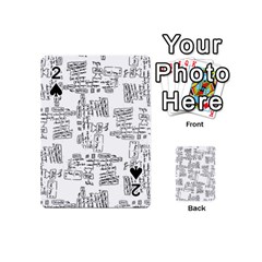 Blackboard Algorithms Black And White Pattern Playing Cards 54 Designs (mini)