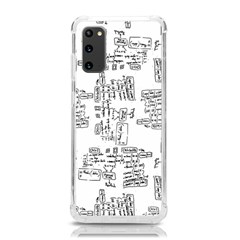 Blackboard Algorithms Black And White Pattern Samsung Galaxy S20 6 2 Inch Tpu Uv Case by dflcprintsclothing