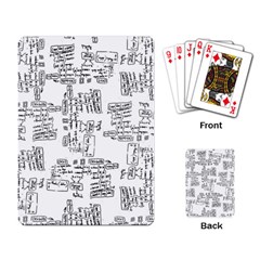 Blackboard Algorithms Black And White Pattern Playing Cards Single Design (rectangle) by dflcprintsclothing