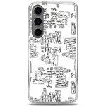 Blackboard Algorithms Black and White Pattern Samsung Galaxy S24 6.2 Inch TPU UV Case Front