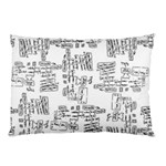 Blackboard Algorithms Black and White Pattern Pillow Case (Two Sides) Back