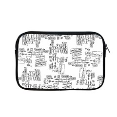 Blackboard Algorithms Black And White Pattern Apple Macbook Pro 13  Zipper Case