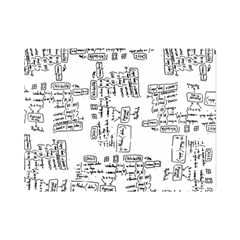 Blackboard Algorithms Black And White Pattern Premium Plush Fleece Blanket (mini) by dflcprintsclothing