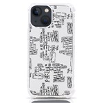 Blackboard Algorithms Black and White Pattern iPhone 13 mini TPU UV Print Case Front