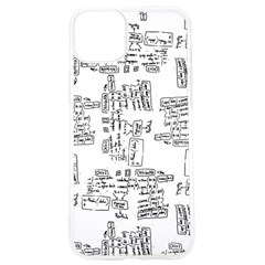 Blackboard Algorithms Black And White Pattern Iphone 15 Pro Tpu Uv Print Case