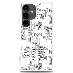 Blackboard Algorithms Black And White Pattern Samsung Galaxy S24 Plus 6 7 Inch Tpu Uv Case by dflcprintsclothing