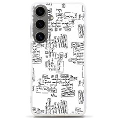 Blackboard Algorithms Black And White Pattern Samsung Galaxy S24 Ultra 6 9 Inch Tpu Uv Case by dflcprintsclothing