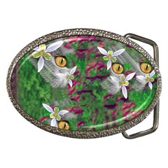 Illustrations Color Cat Flower Abstract Textures Belt Buckles by anzea