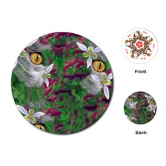 Illustrations Color Cat Flower Abstract Textures Playing Cards Single Design (round)