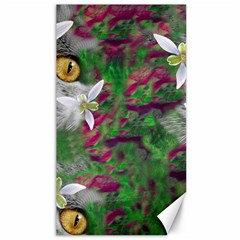 Illustrations Color Cat Flower Abstract Textures Canvas 40  X 72  by anzea