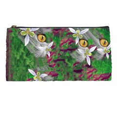 Illustrations Color Cat Flower Abstract Textures Pencil Case by anzea