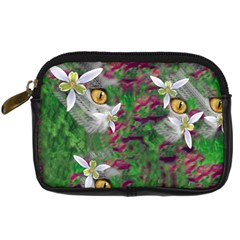 Illustrations Color Cat Flower Abstract Textures Digital Camera Leather Case by anzea