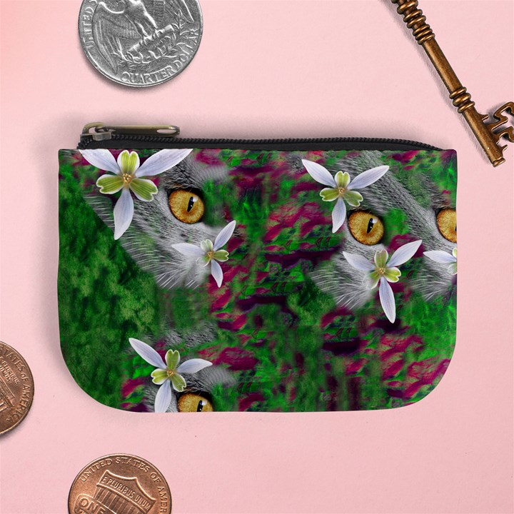 Illustrations Color Cat Flower Abstract Textures Mini Coin Purse