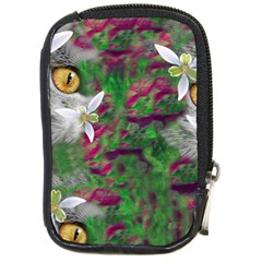 Illustrations Color Cat Flower Abstract Textures Compact Camera Leather Case by anzea